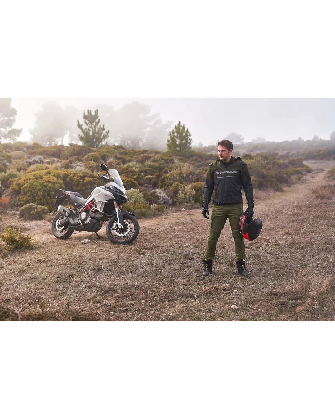 Текстилно мото яке SHIMA DRIFT BLACK/KHAKI