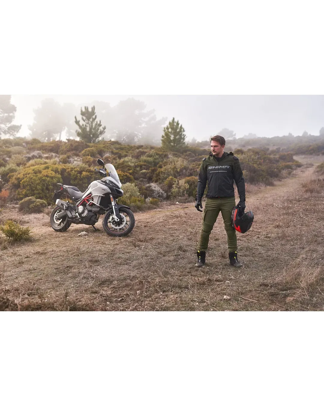 Текстилно мото яке SHIMA DRIFT BLACK/KHAKI