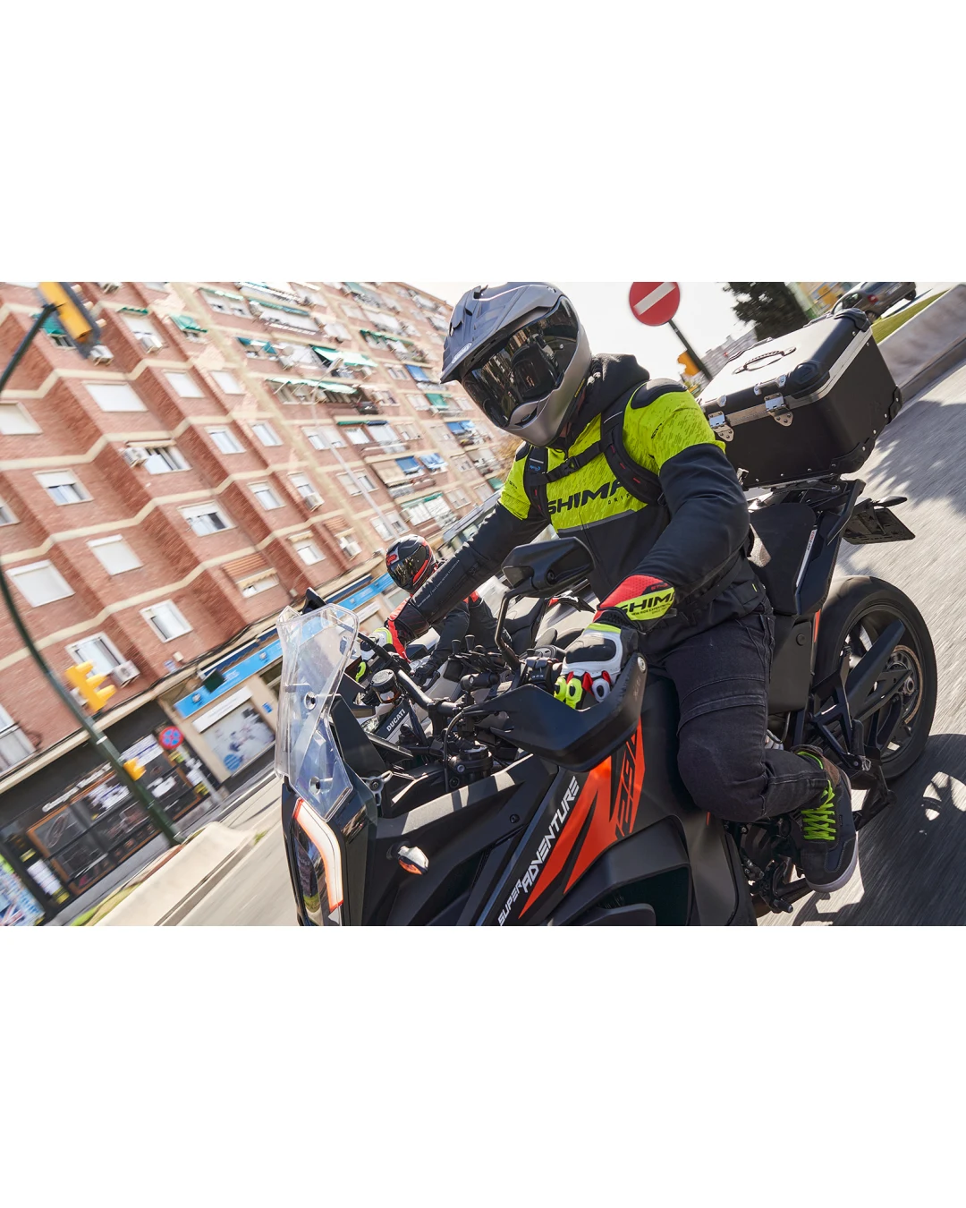 Текстилно  мото  яке SHIMA DRIFT  BLACK/YELLOW FLUO