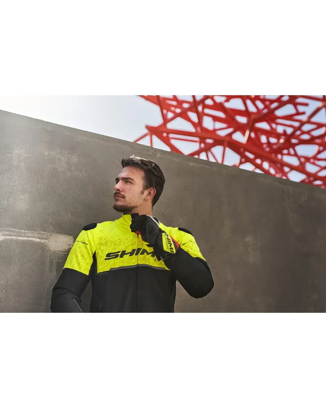 Текстилно  мото  яке SHIMA DRIFT  BLACK/YELLOW FLUO