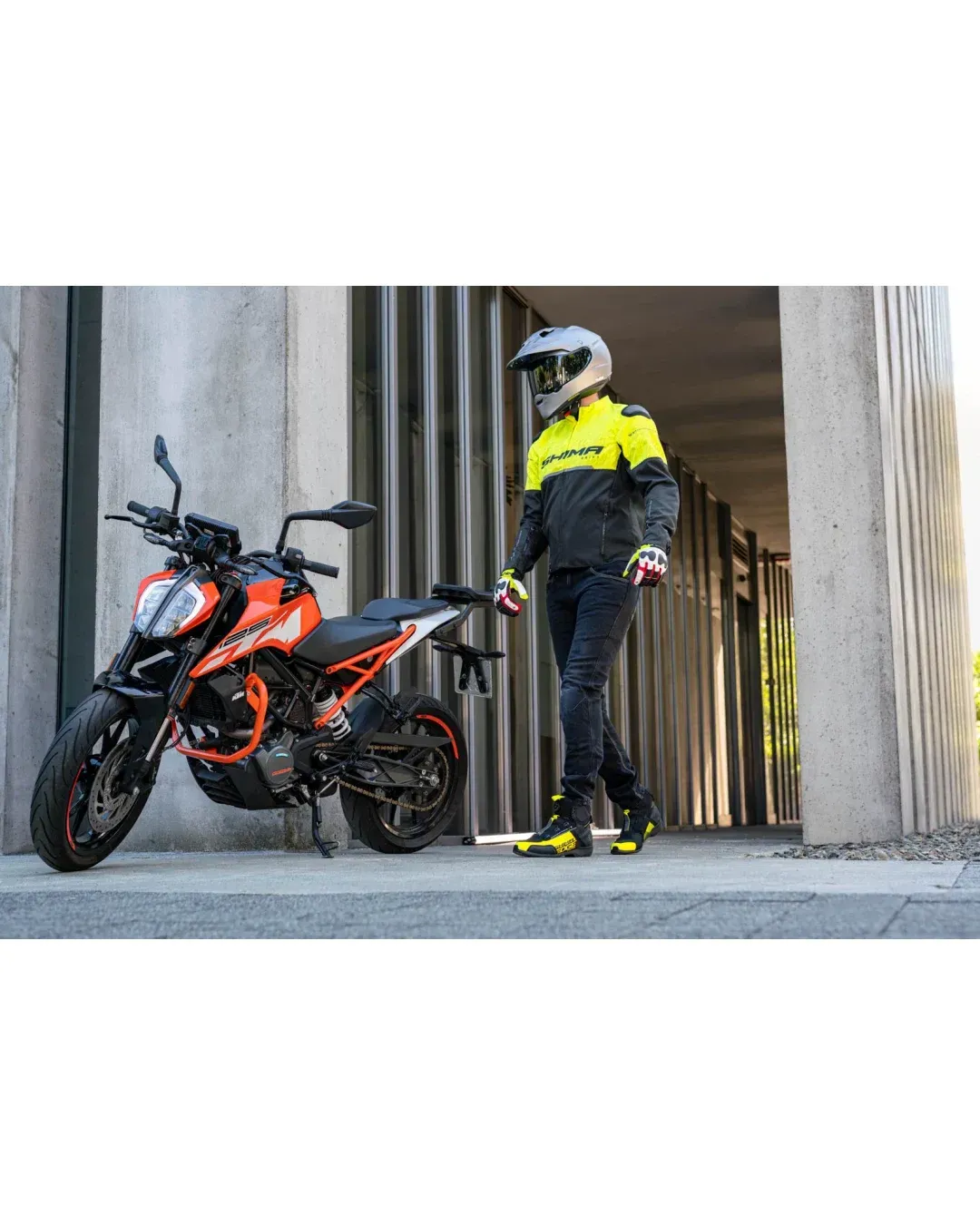 Текстилно  мото  яке SHIMA DRIFT  BLACK/YELLOW FLUO