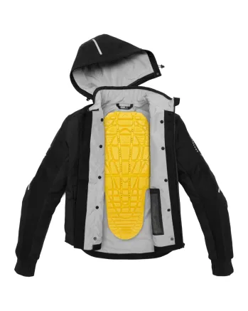 Текстилно мото яке SPIDI Hoodie Armor H2Out Black/White