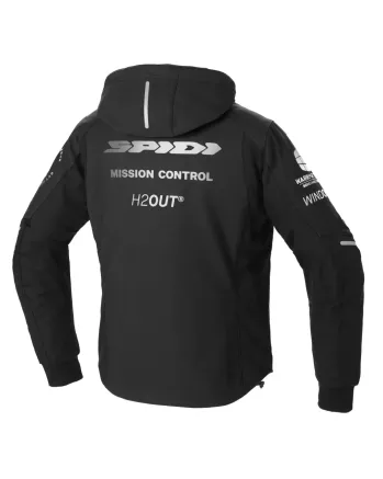 Текстилно мото яке SPIDI Hoodie Armor H2Out Black/White