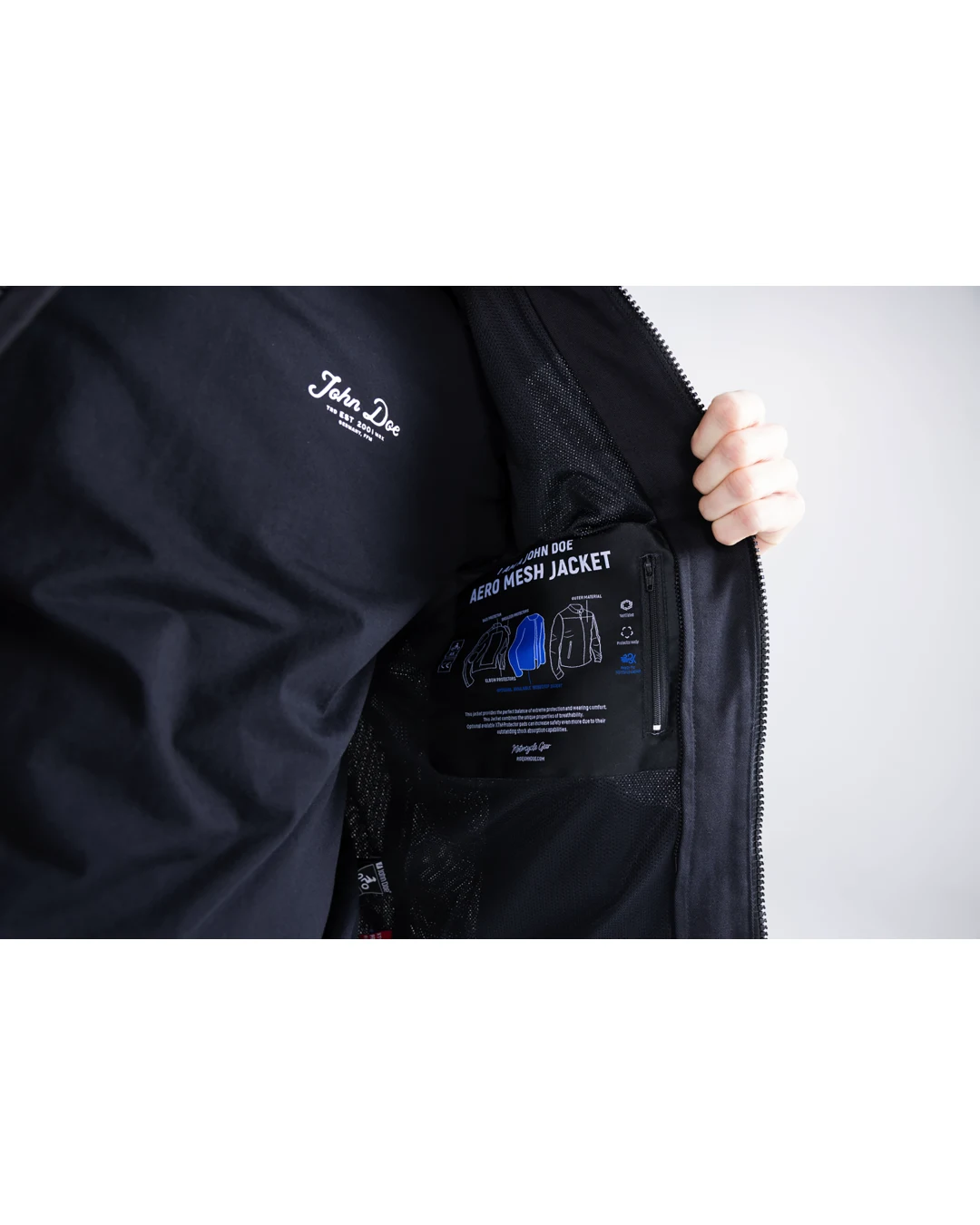 Текстилно яке JOHN DOE Aero Mesh BLACK