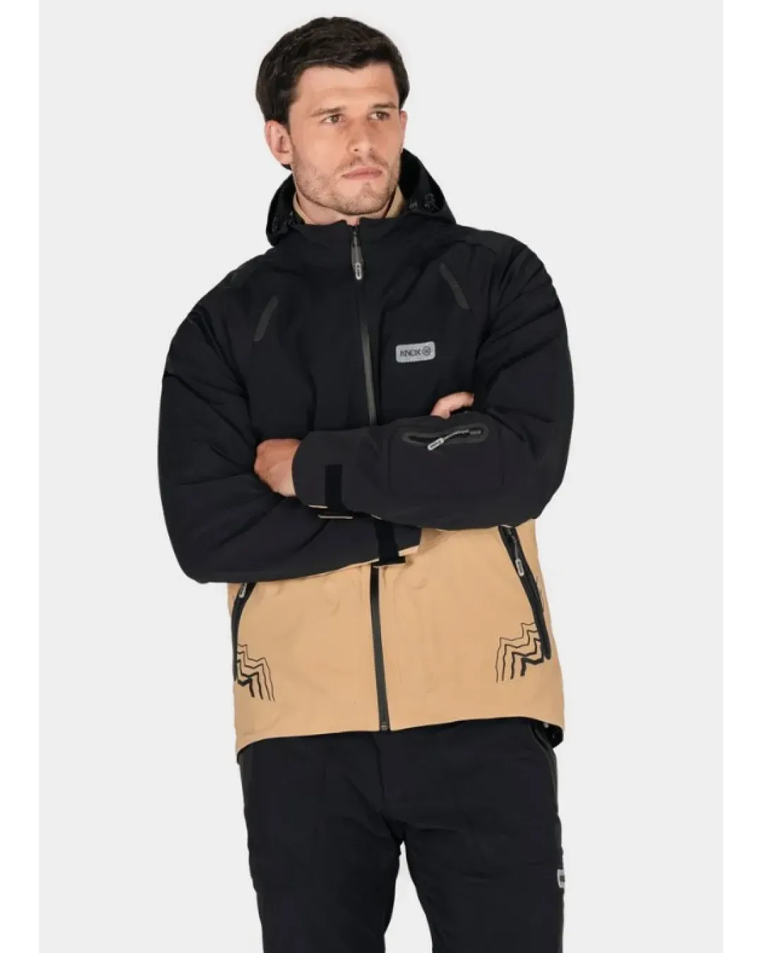 Текстилно яке KNOX MODRA WP BLACK/BROWN