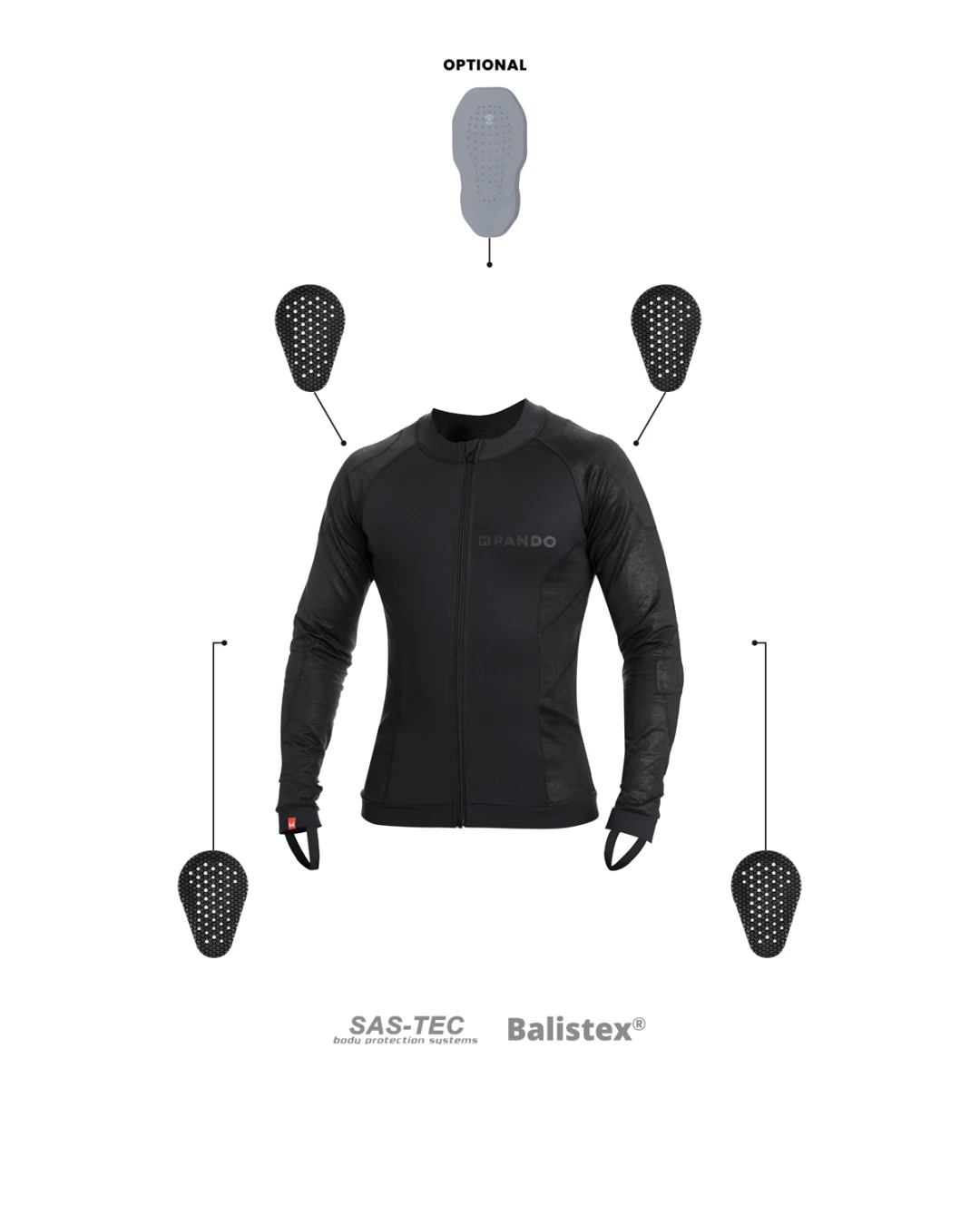 Текстилно яке Pando Moto Shell UH 03 Black