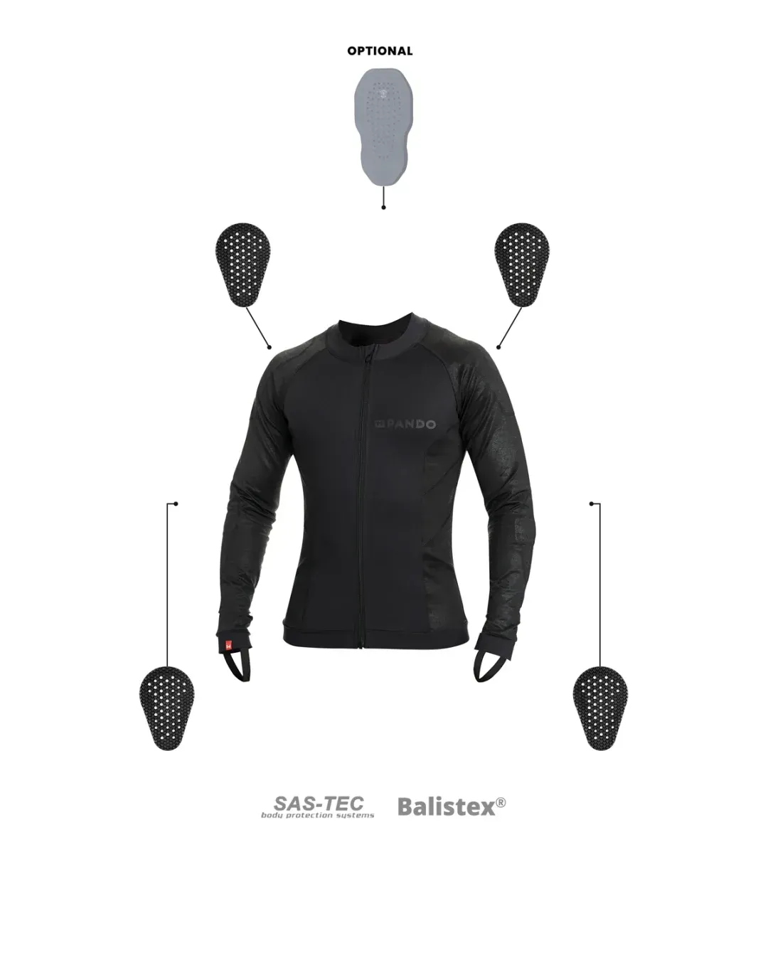 Текстилно яке Pando Moto Shell UH 03 Black