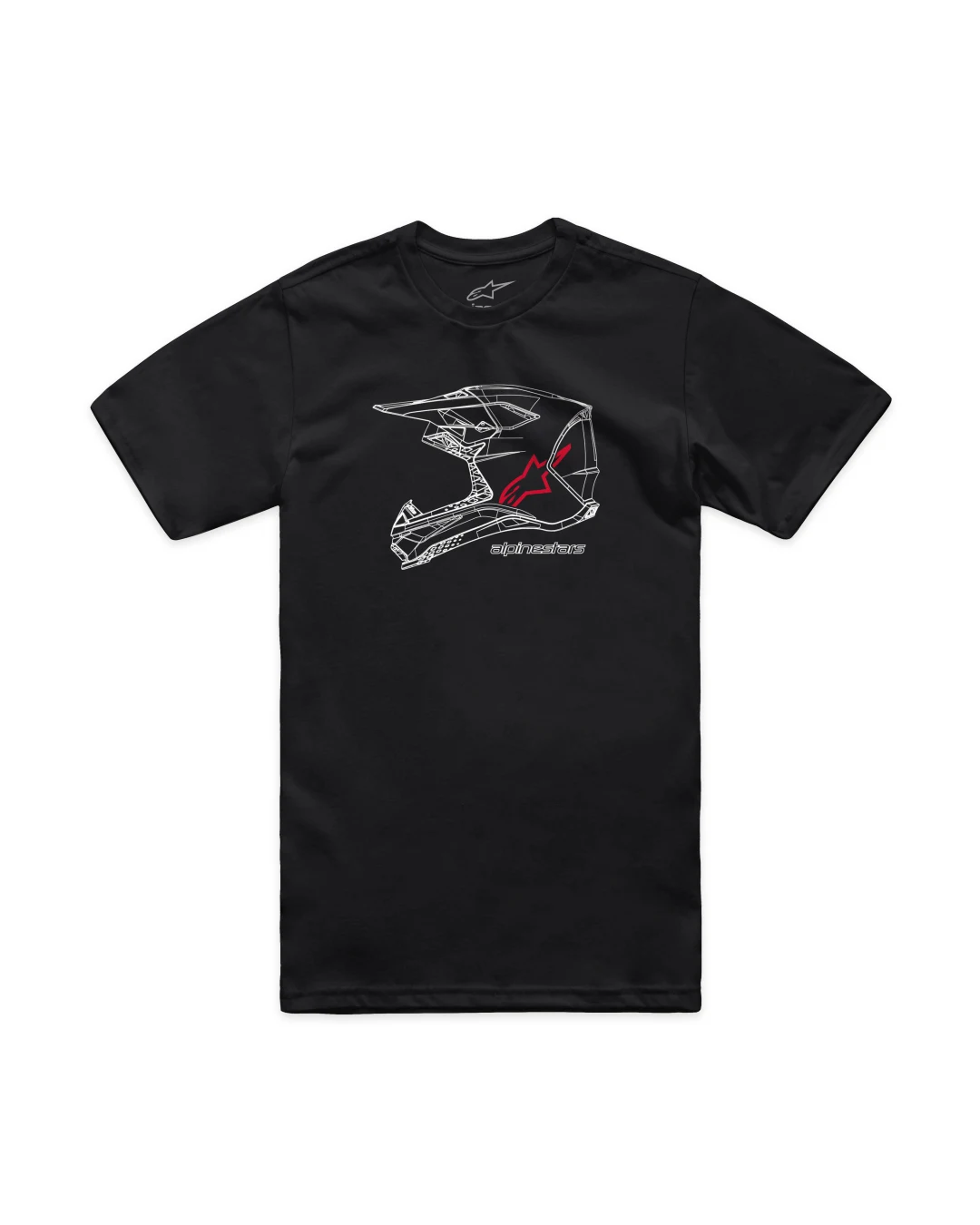 Тениска ALPINESTARS CSF MX HELMET BLK