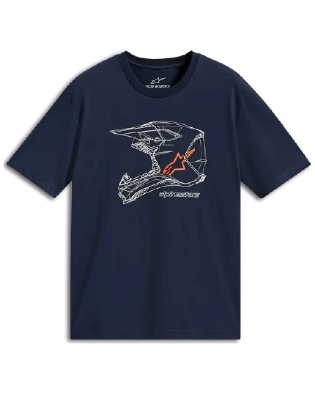 Тениска ALPINESTARS CSF MX HELMET NAVY