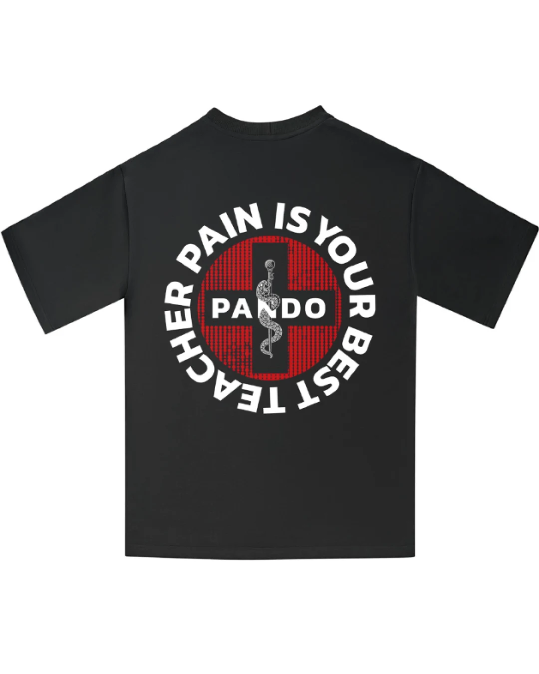 Тениска PANDO MOTO LUKE PAIN BLACK – Oversized