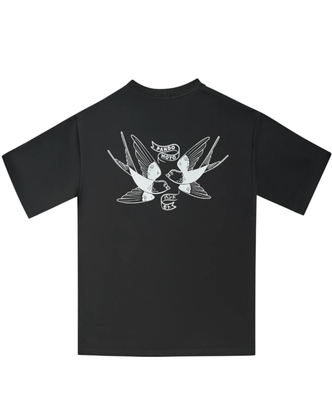 Тениска PANDO MOTO LUKE TOKYO BLACK – Oversized