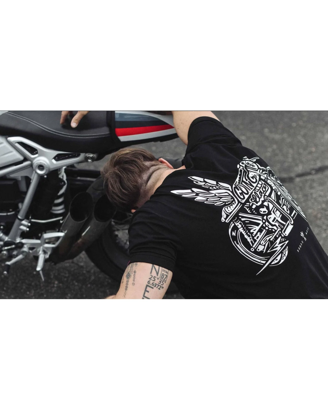 Тениска PANDO MOTO MIKE MOTO WING 1 - Regular Fit