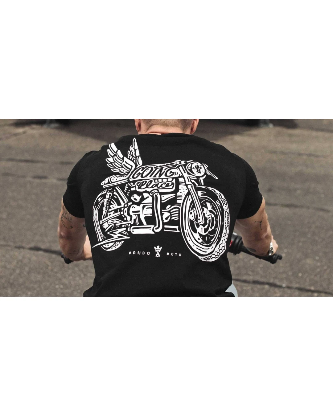 Тениска PANDO MOTO MIKE MOTO WING 1 - Regular Fit