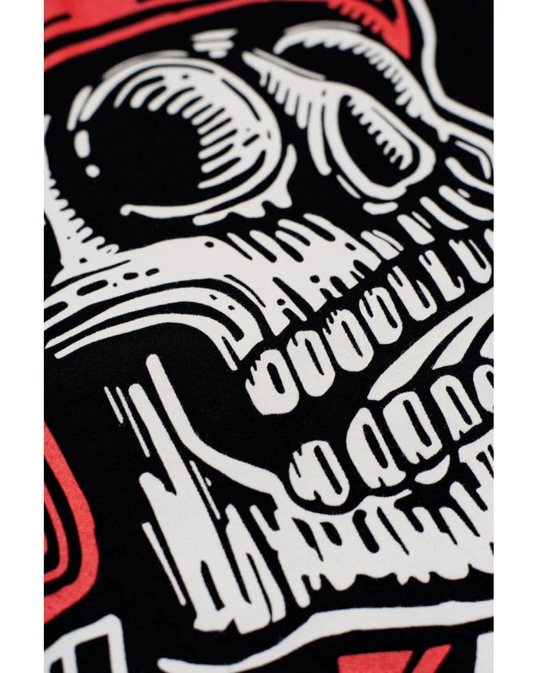 Тениска PANDO MOTO MIKE RED SKULL 1  - Regular Fit