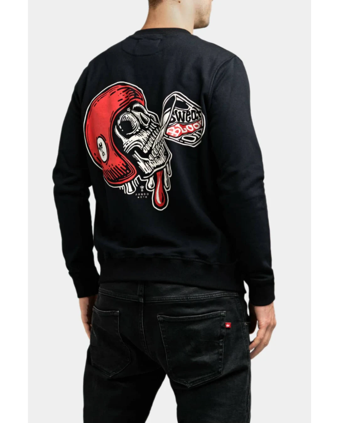 Тениска с дълъг ръкав PANDO MOTO JOHN SKULL 01 - Regular Fit
