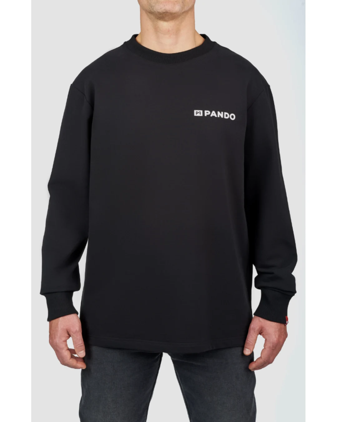 Тениска с дълъг ръкав PANDO MOTO TOMMY DON’T DIE BLACK - Oversized