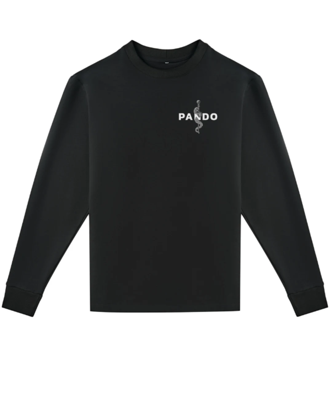 Тениска с дълъг ръкав PANDO MOTO TOMMY PAIN BLACK - Oversized