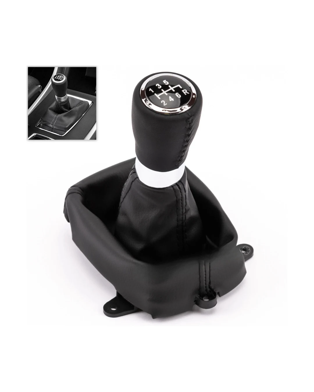 Топка Скоростен Лост с Маншон от Еко Кожа За Honda Accord VIII 2008–2014 6 Скорости OEM 54102-T2A-L01ZB