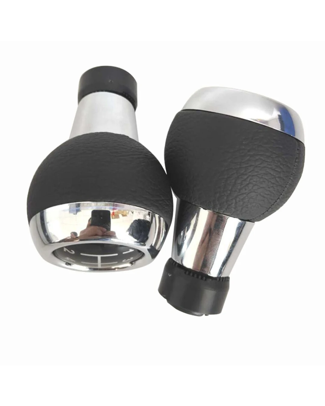 Топка за Скоростен Лост, Еко Кожа, Хром, За Мини Купър Mini Cooper R55 R56 R57 R59 F55 F54