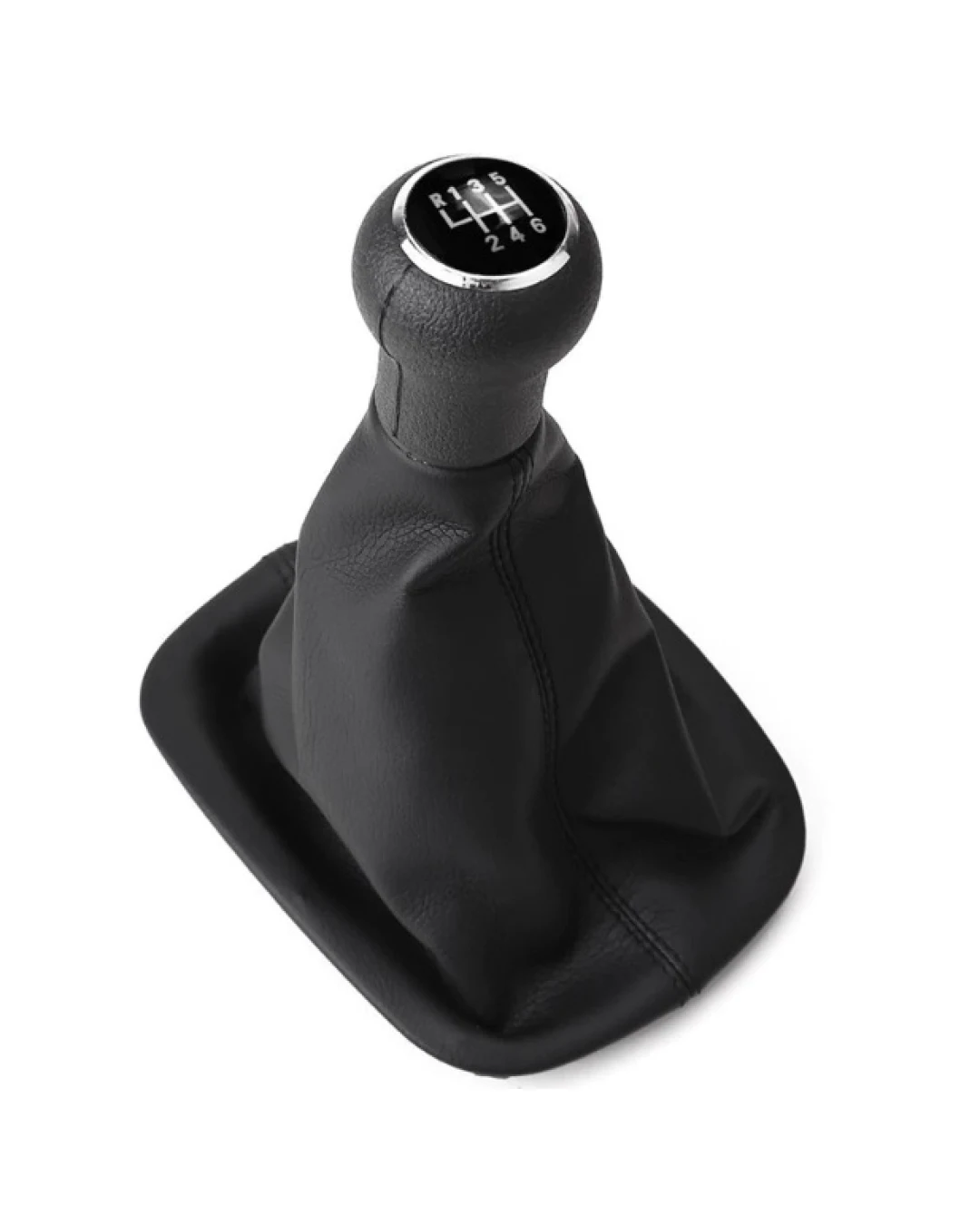 Топка за скоростен лост + маншон и скоба - за Passat B5 1996-2005 - черна - 6 скорости