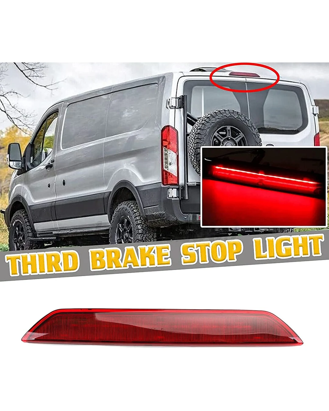 Трети стоп, задна светлина за Ford Transit 150 250 350 MK8 Custom 2012+ JK4V-13N408-AA / JK4V-15425-AA