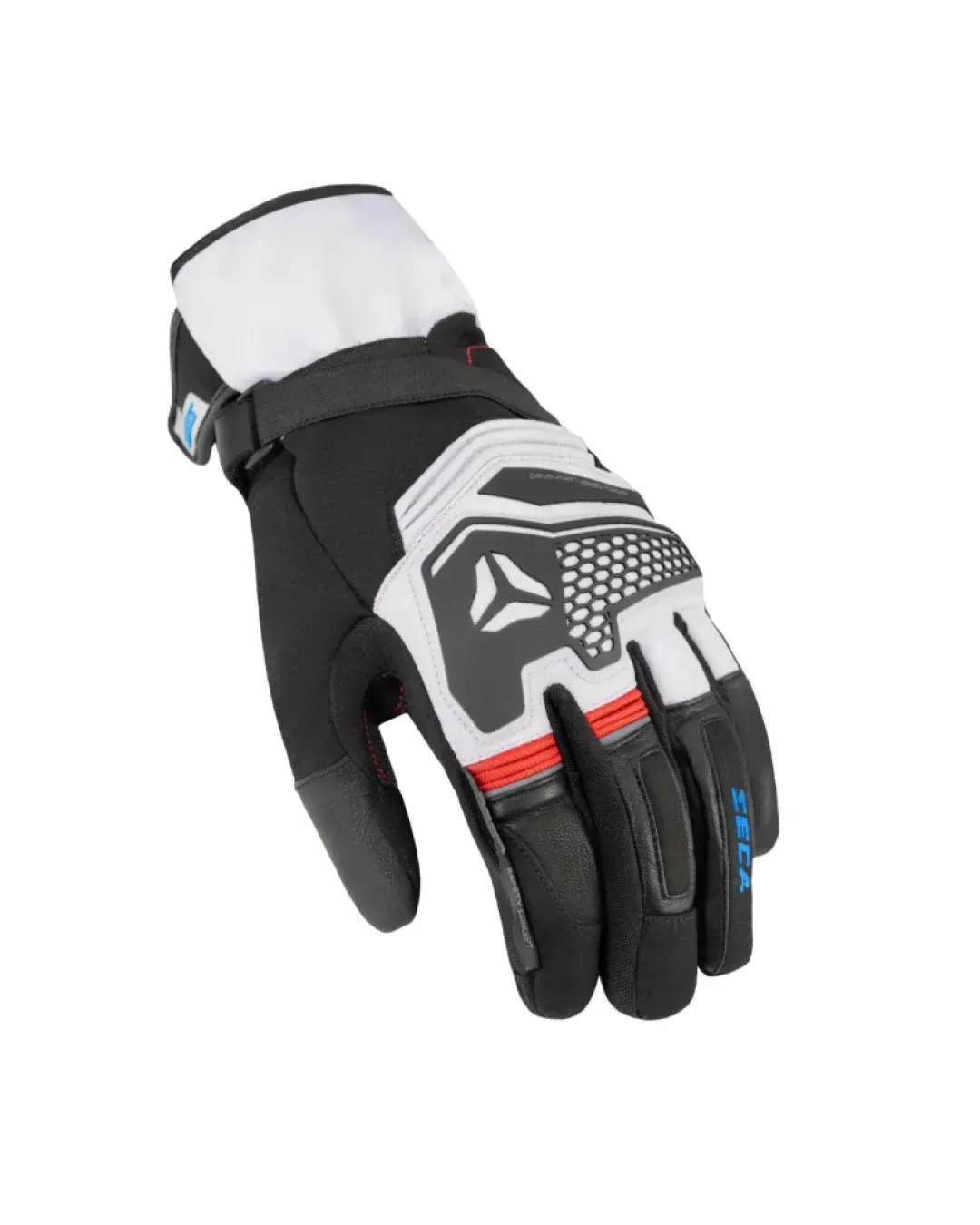 Туристически мото ръкавици SECA TURISMO WP GREY/RED/BLUE