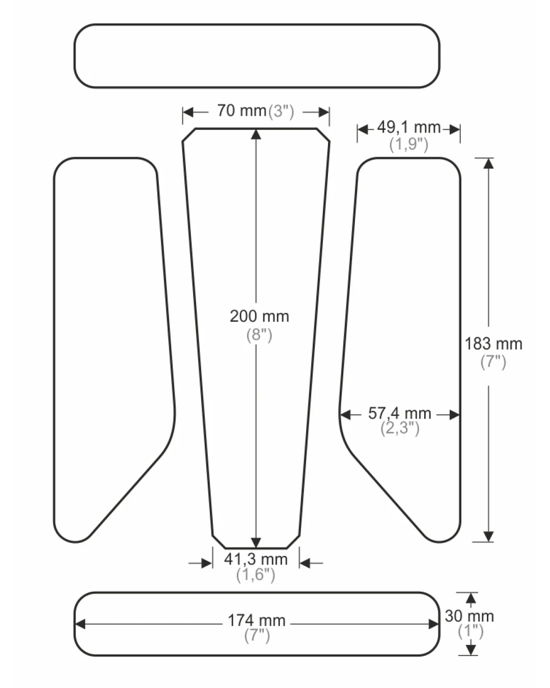 Унииверсален комплект протектори за резервоар HDR283/PR3531