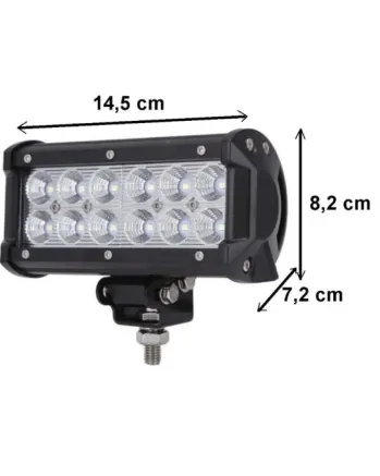 Универсален 36W Лед LED Халоген Фар Работна Лампа 12V - 24V с Насочена Spot Светлина за автомобил офроуд бус ван камион