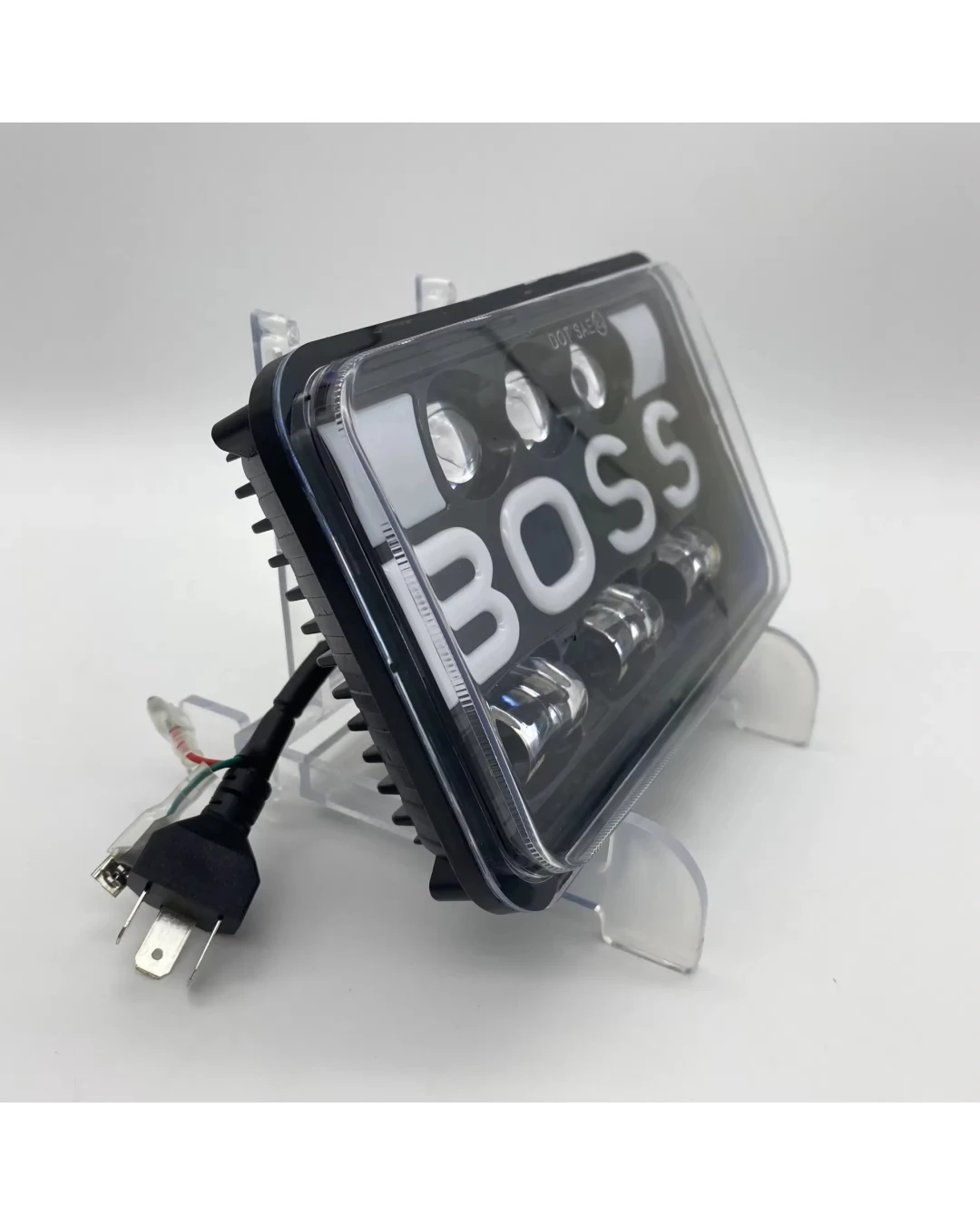 Универсалeн 5 инча ЛЕД LED фар лампа халоген 12V-24V къси/дълги с DRL дневни светлини мигач бяло-жълто 4800 lm за АТВ джип камион трактор и др.