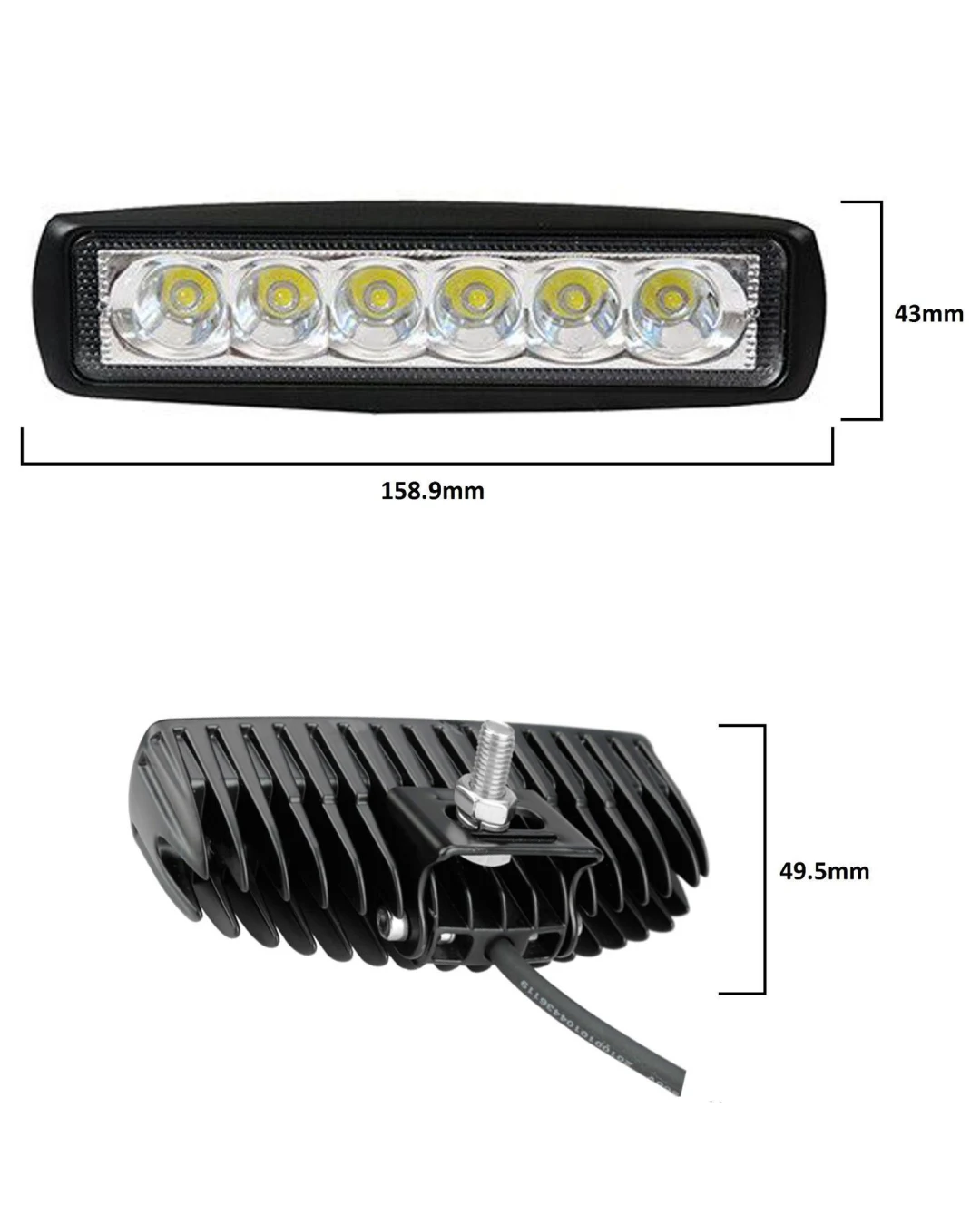 Универсален Лед LED Халоген Фар DRL дневни светлини 12V - 24V за автомобил офроуд бус ван камион