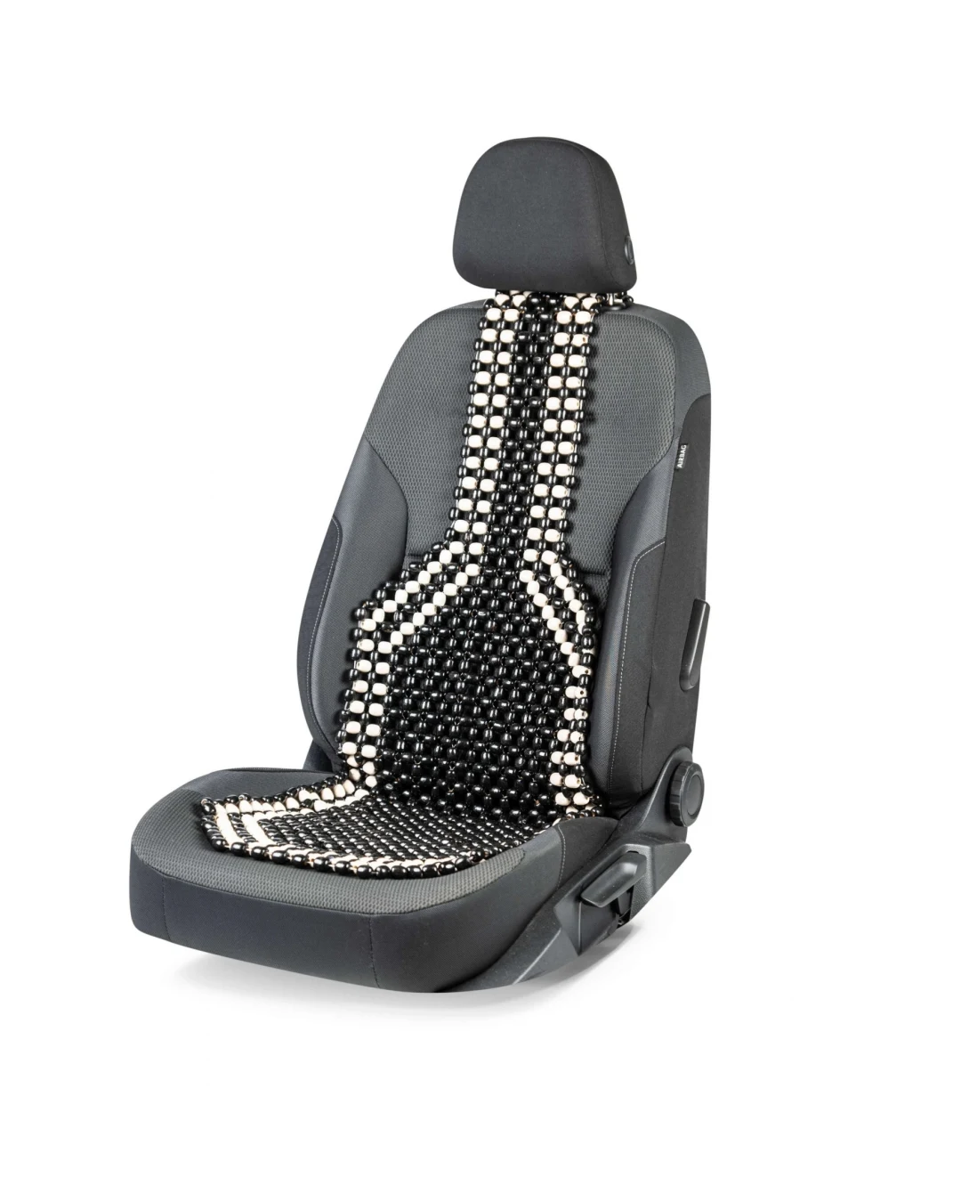 Универсален масажор масажна подложка за автомобилна седалка с дървени топчета черна