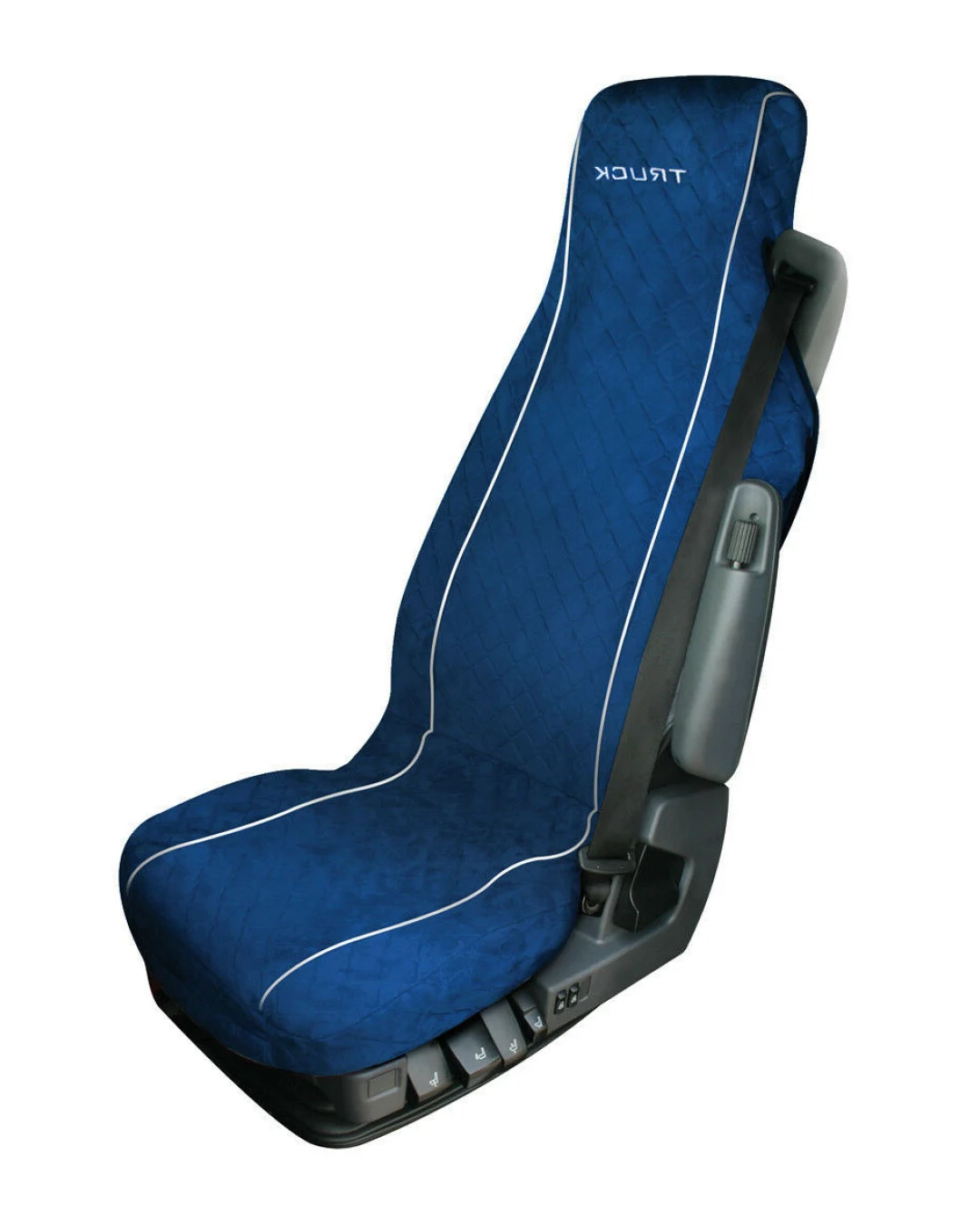 Универсален мек, комфортен калъф / тапицерия за седалка на камион - MONICA - микрофибърен - Volvo, DAF, Man, Scania, Mercedes, Iveco - син