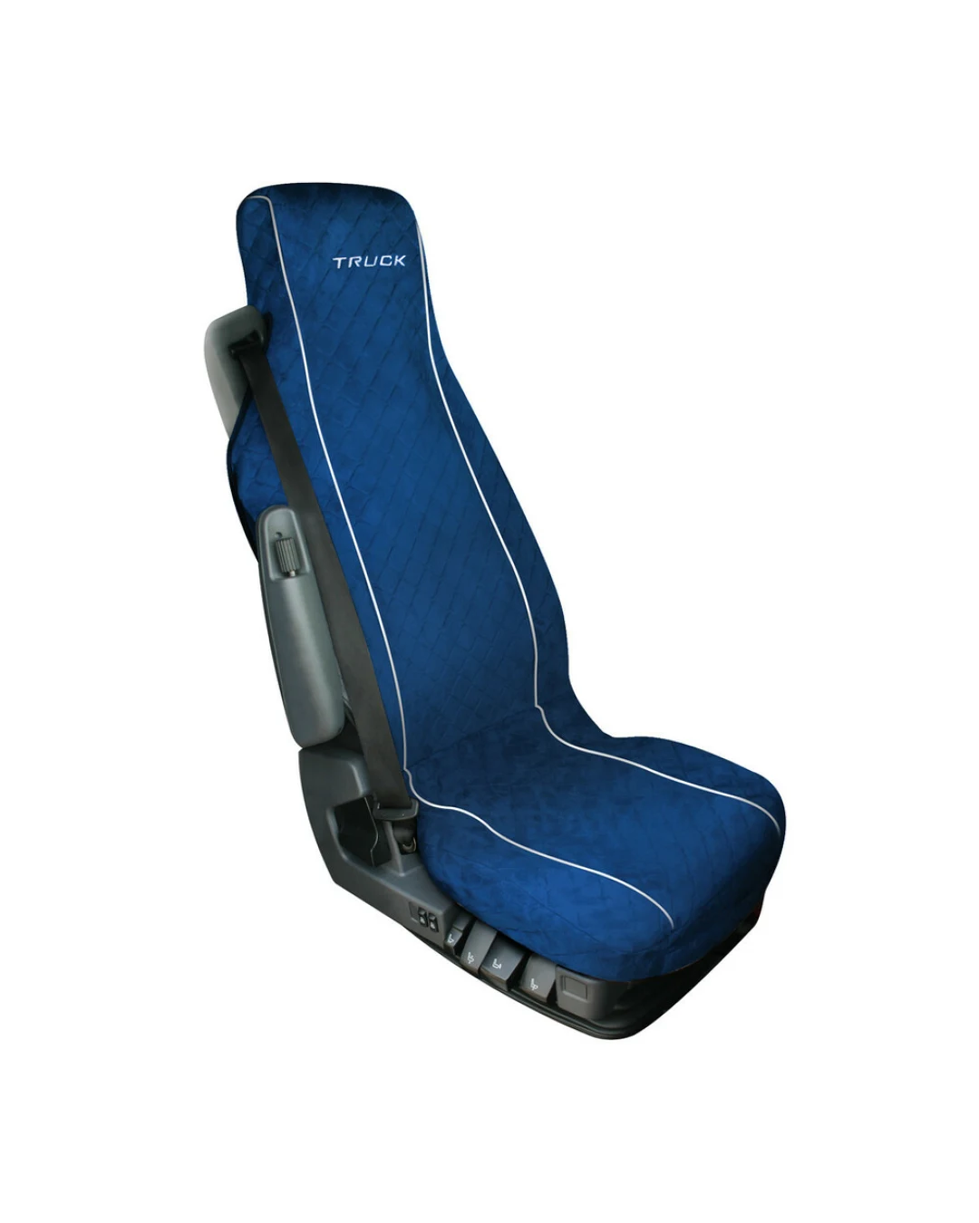 Универсален мек, комфортен калъф / тапицерия за седалка на камион - SILVIA - памучен - Volvo, DAF, Man, Scania, Mercedes, Iveco - син