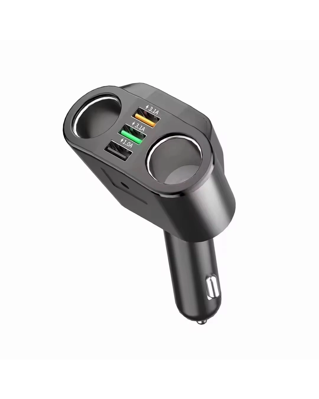 Универсален разклонител зарядно телефон USB 3.1А 1.0А за запалка с 2 гнезда 12V - 24V