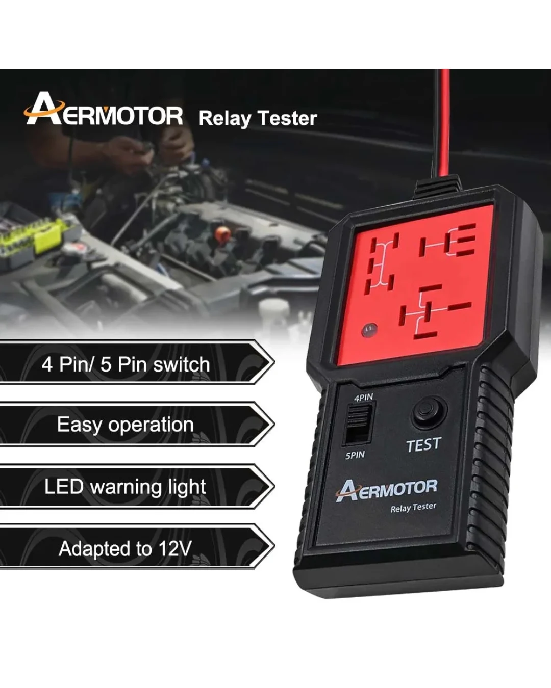 Универсален тестер за автомобилни релета 12V