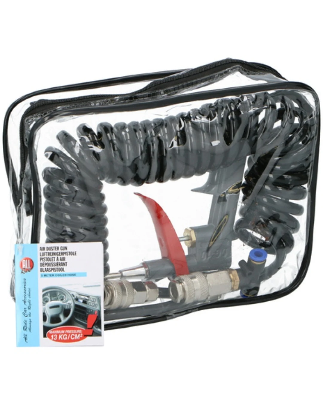 Универсален въздушен пистолет с маркуч 5 m и чанта за съхранение 13kg / cm2