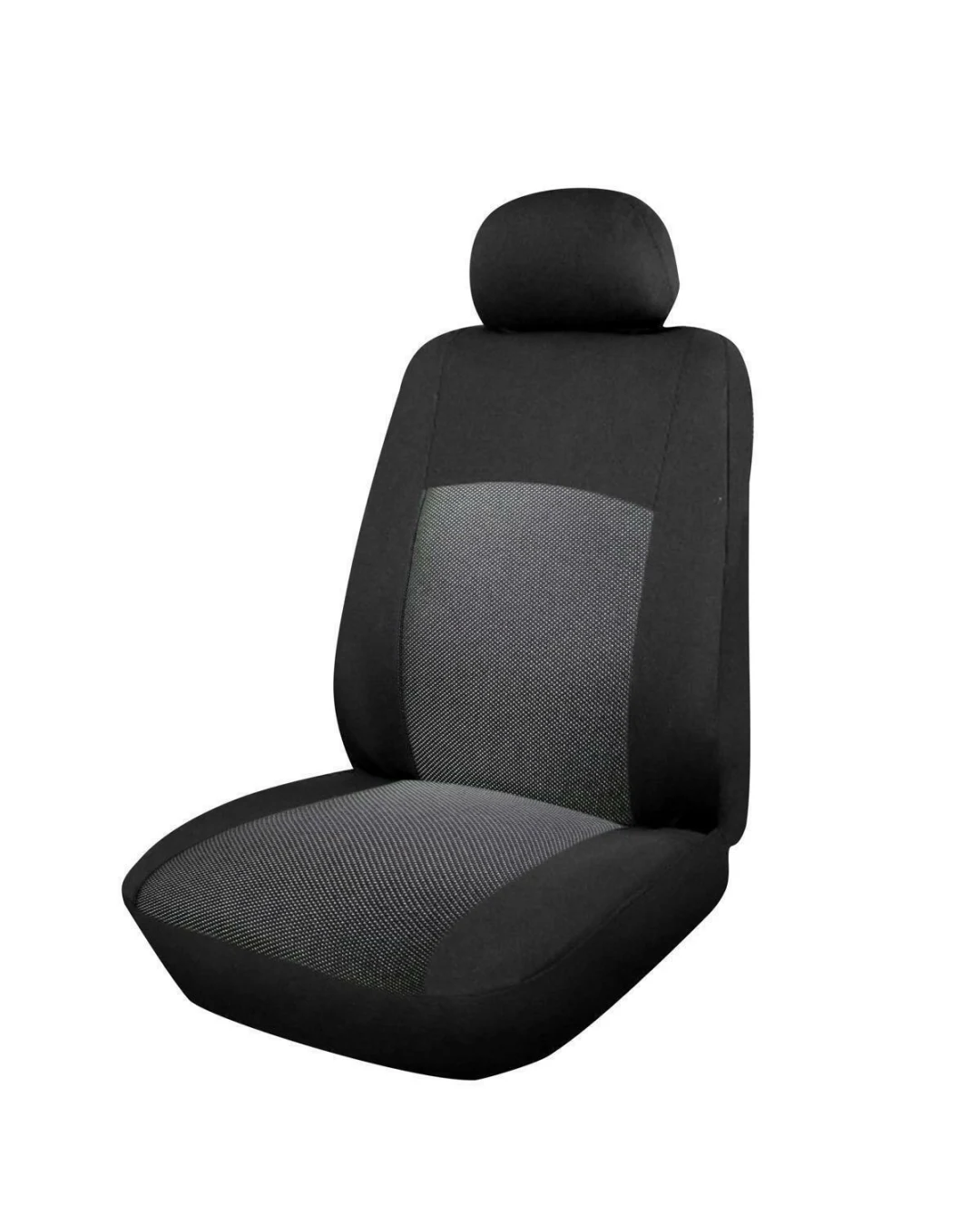 Универсална Авто тапицерия, калъфи за седалки, пълен комплект, 9 части сиво-черно