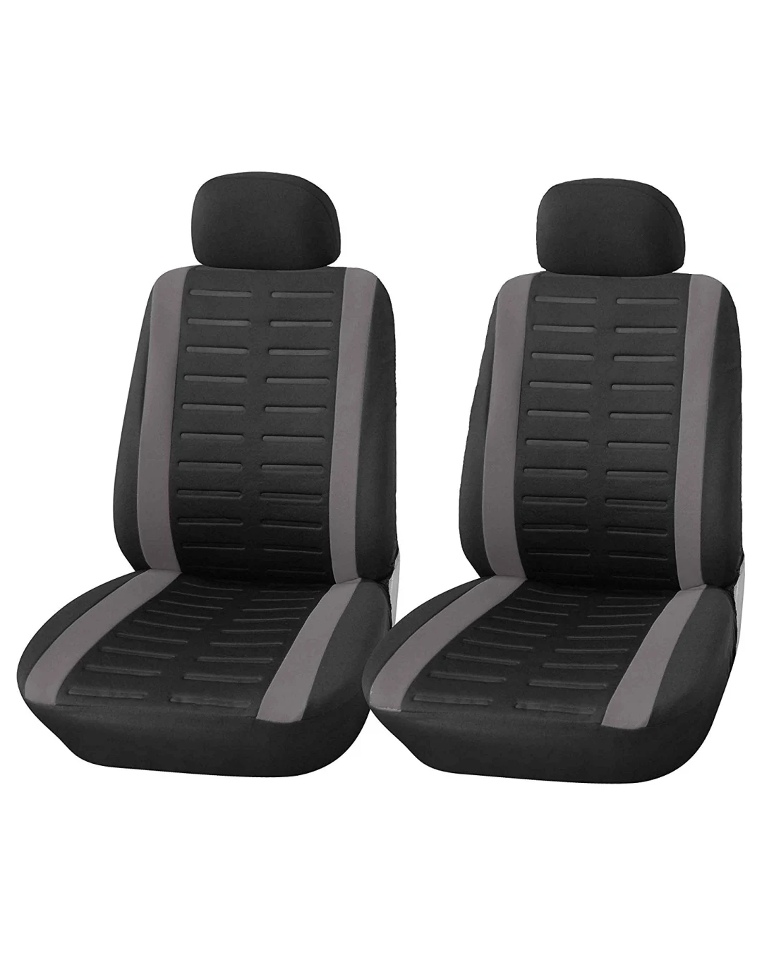 Универсална Авто тапицерия Kалъфи За Седалки Пълен Комплект 9 Части Сиво Черно TAP470