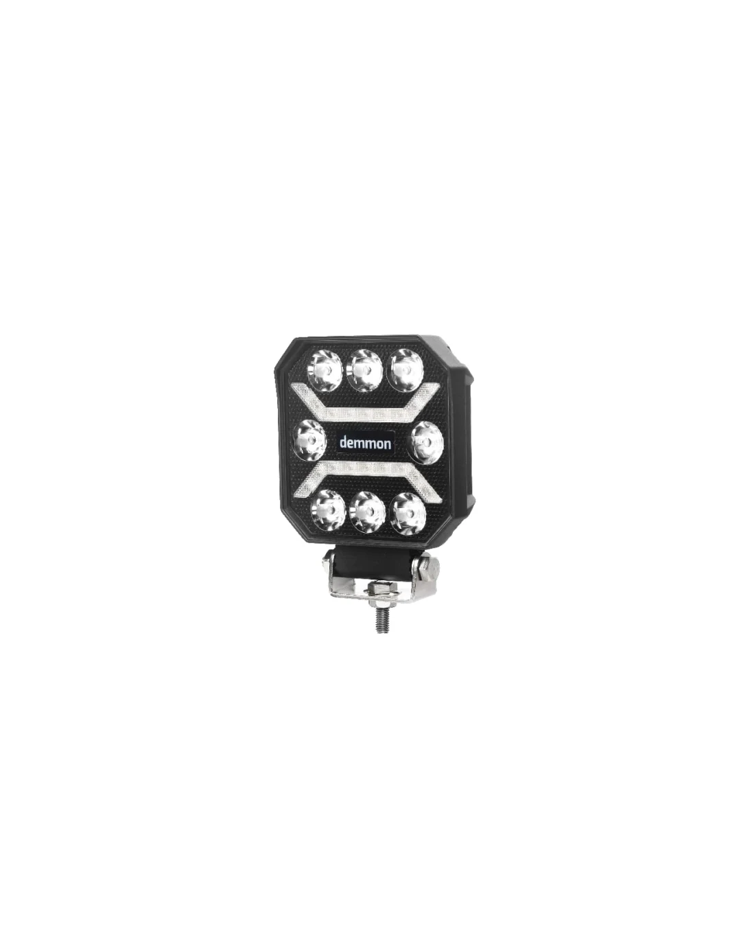 Универсална мощна LED ЛЕД диодна лампа халоген бяла светлина 27W 12V - 24V за камион трактор ролбар АТВ джип земеделски и селскостопански машини и др. 110 x 110 x 37 mm E-mark E9