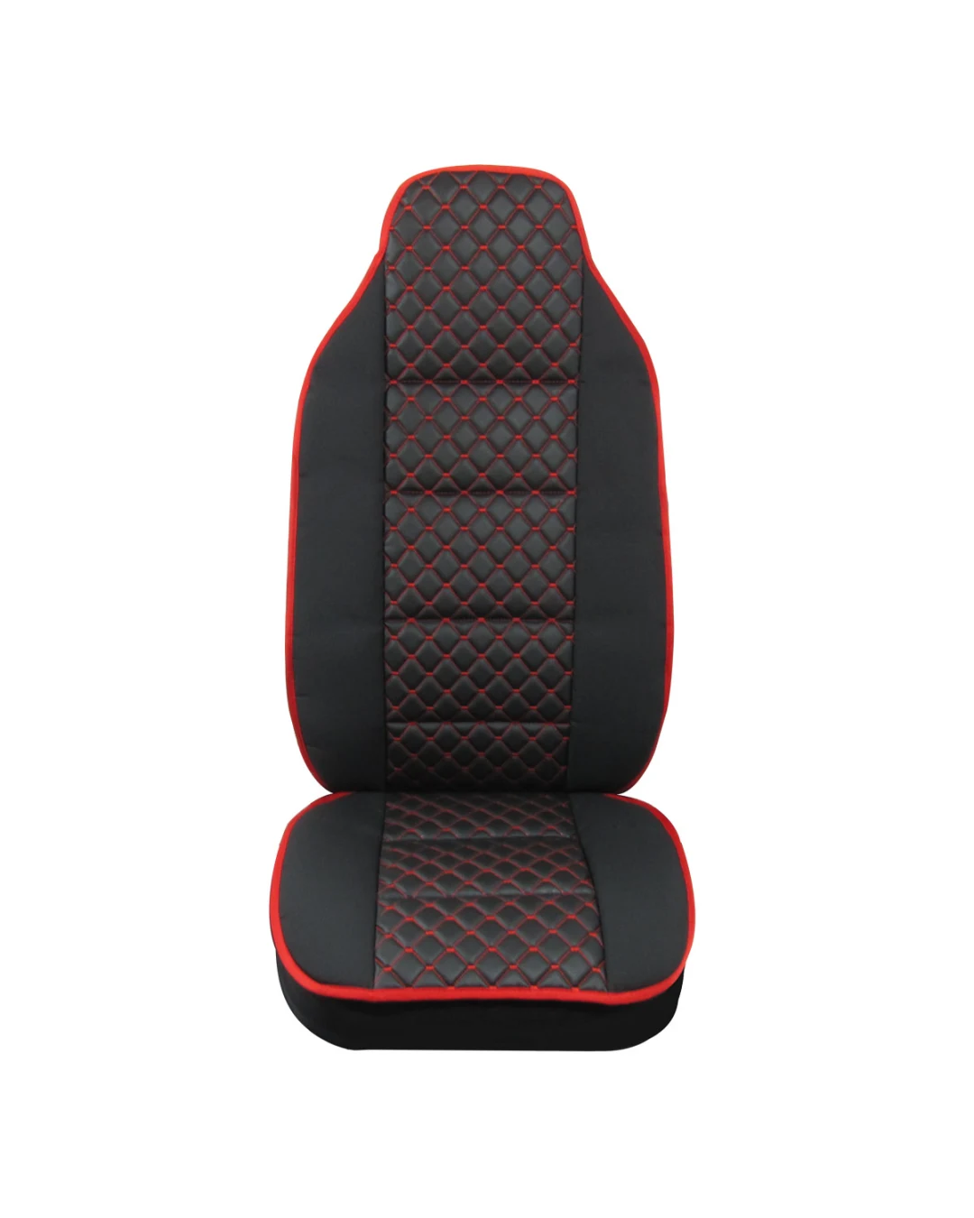 Универсална Тапицерия - Калъф За Седалка За Камион - Черно-Червено - Man Daf Scania Volvo