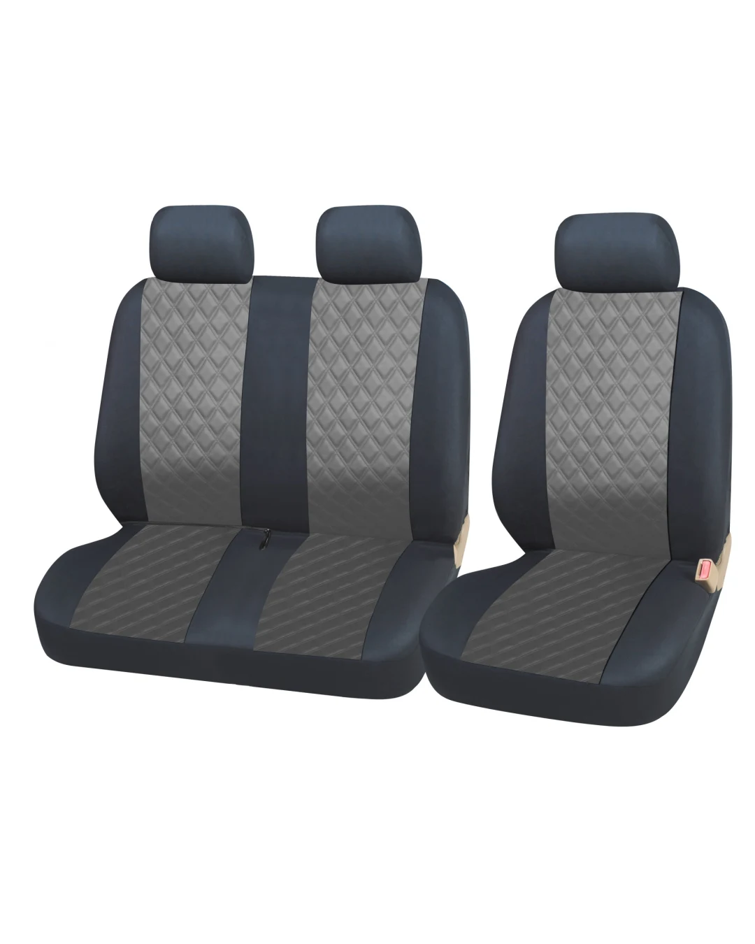 Универсална Taпицерия Калъфи Седалки Еко Кожа Капитонирани 2+1 За Бус