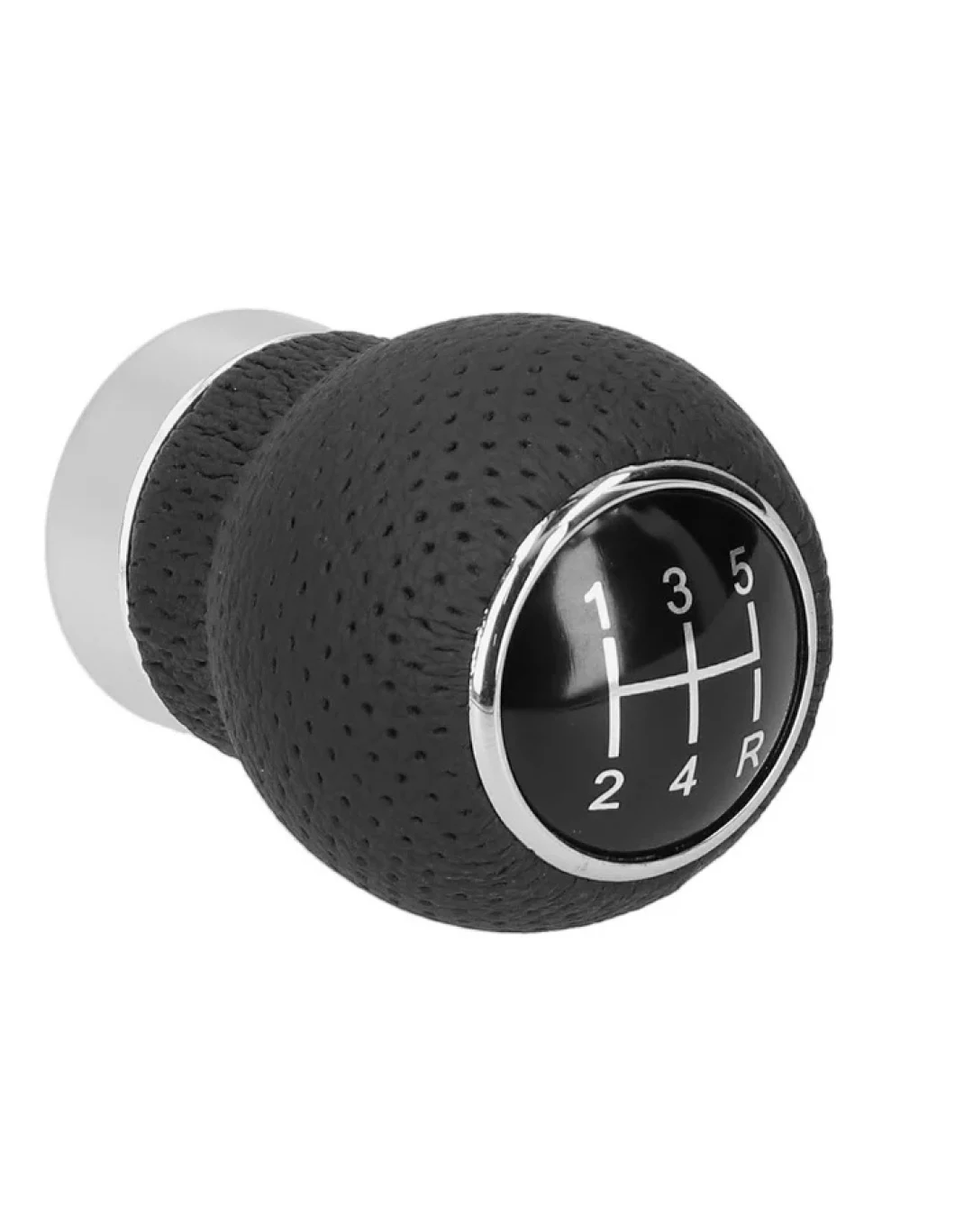 Универсална топка за скоростен лост – 5 скорости – алуминий и PU кожа – адаптери 8/10/11/12 мм