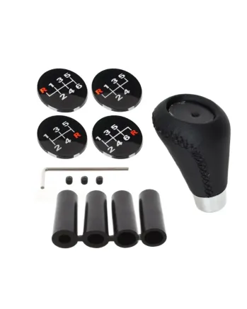 Универсална топка за скоростен лост 5/6 скорости - Алуминий и PU кожа