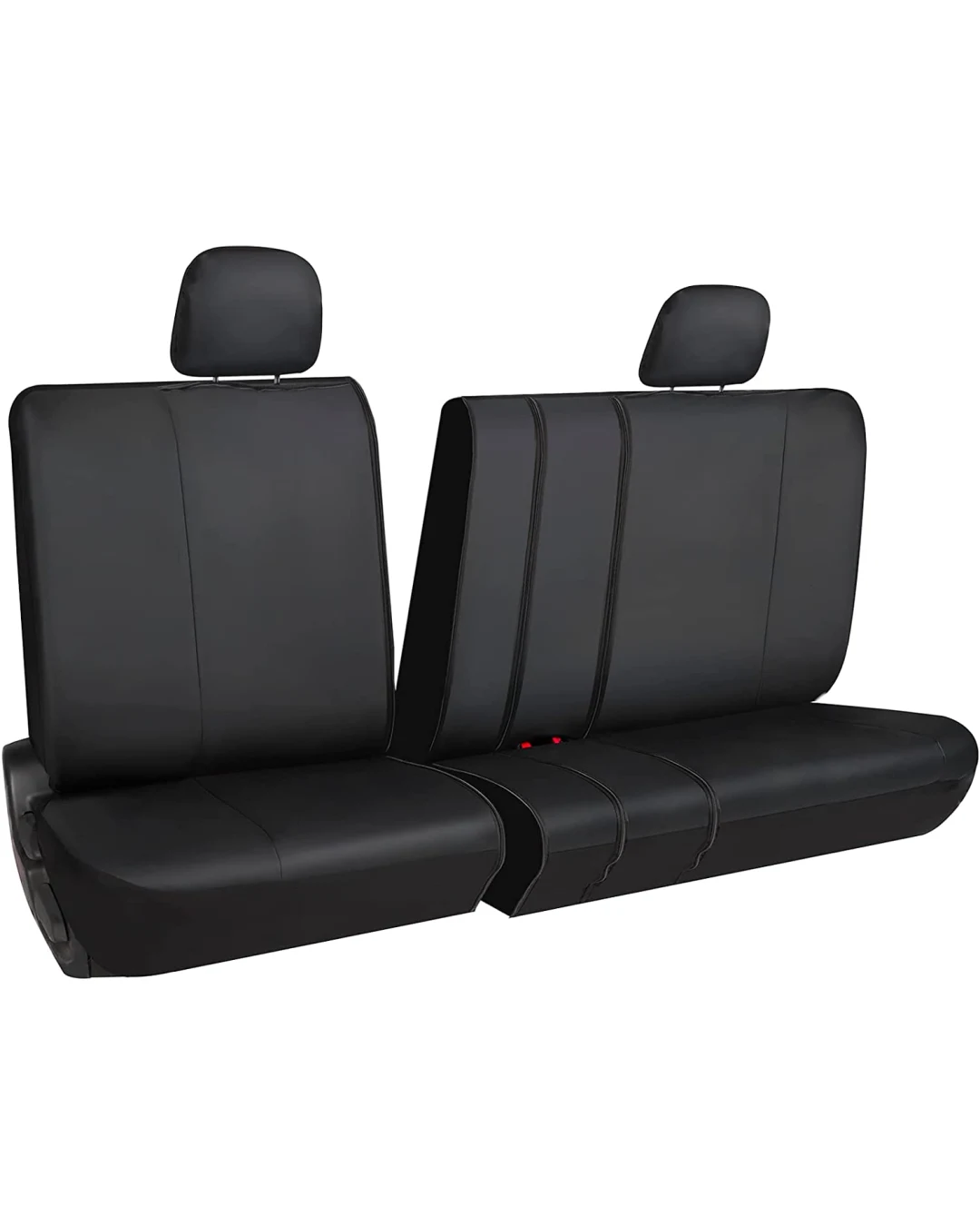 Универсални черни калъфи за предни и задни седалки на автомобил кола такси taxi делима задна седалка с 3 ципa тапицерия пълен компкект от еко кожа