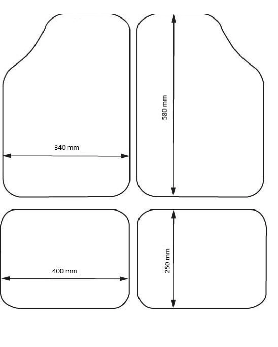 Универсални текстилни стелки за кола автомобил джип бус комплект 4бр. - НОВИ