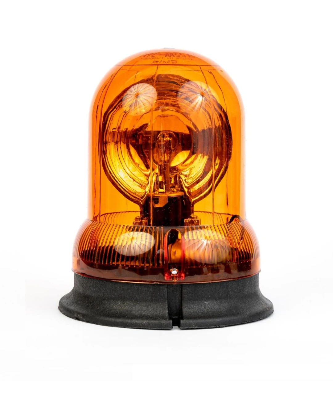 Въртяща Сигнална Аварийна Оранжева Лампа Маяк с Крушка 24V, Ø 148mm