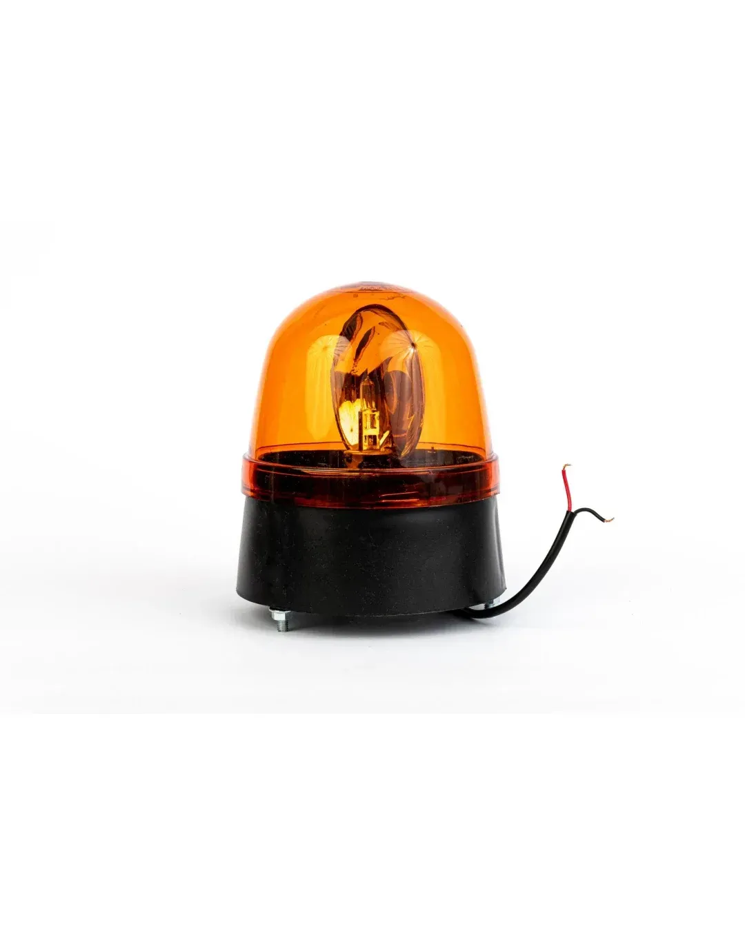 Въртяща Сигнална Аварийна Оранжева Лампа Маяк с Крушка 24V Ø 146mm