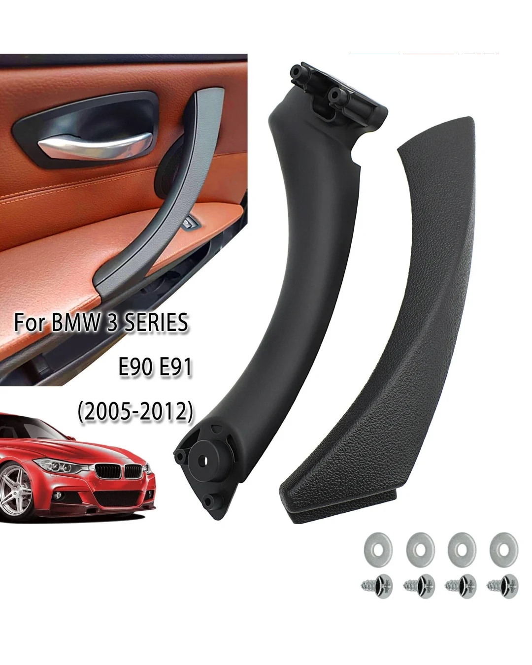 Вътрешна интериорна дръжка за врата за BMW E90 E91 2005-2012г. лява черна