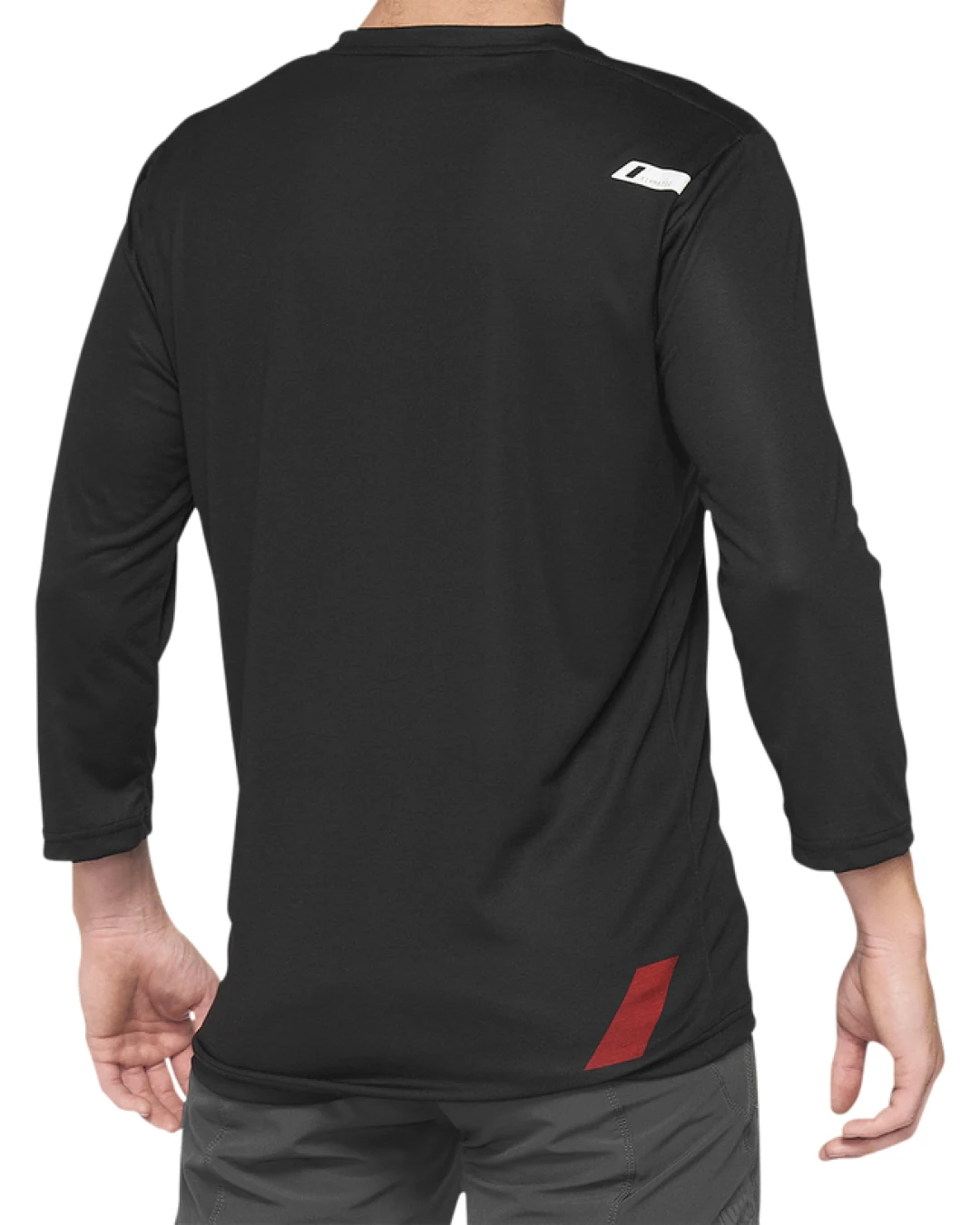 Вело джърси 100% AIRMATIC 3/4 SLEEVE BLACK/RED
