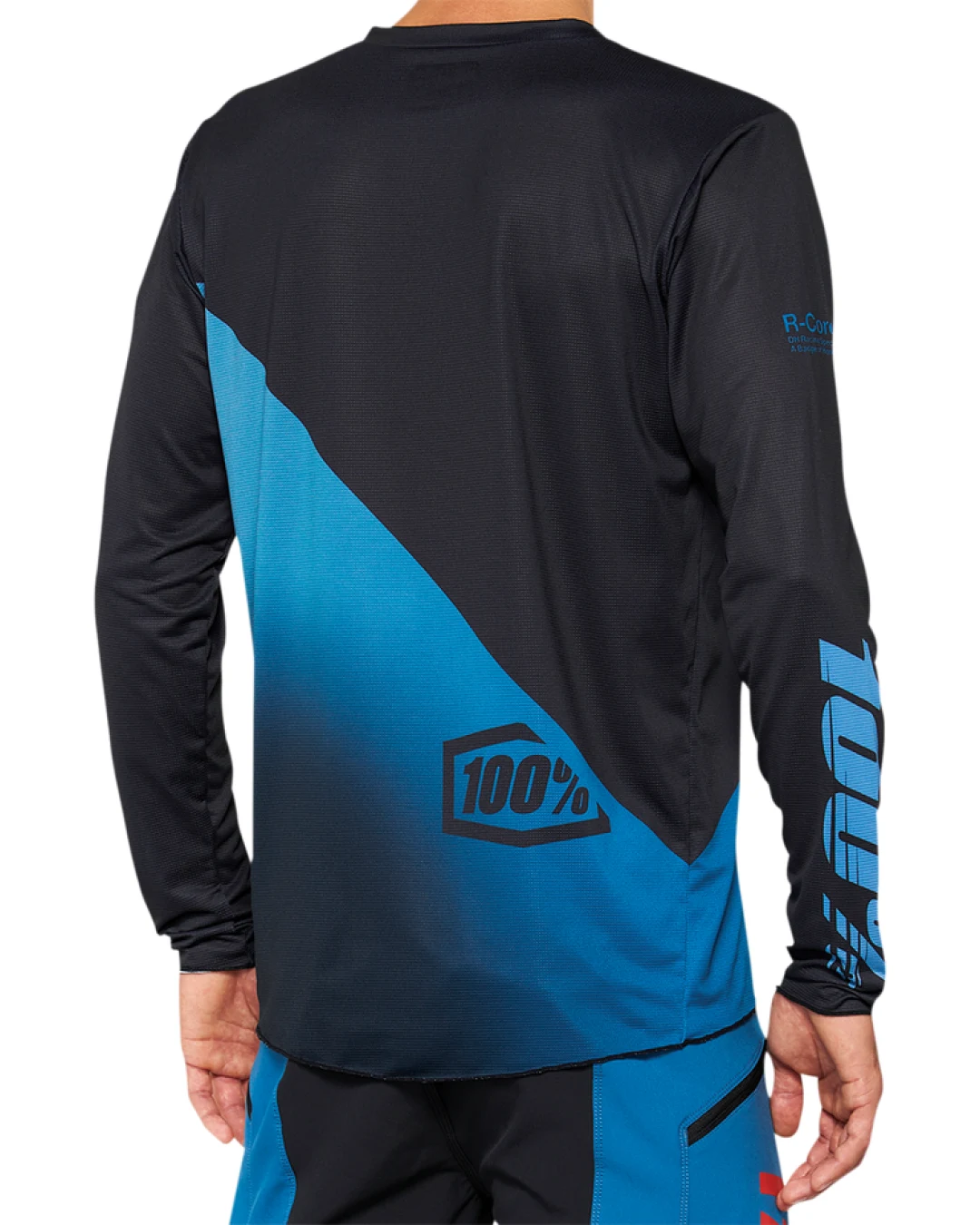 Вело джърси 100% R-CORE X LS BLACK/BLUE/RED
